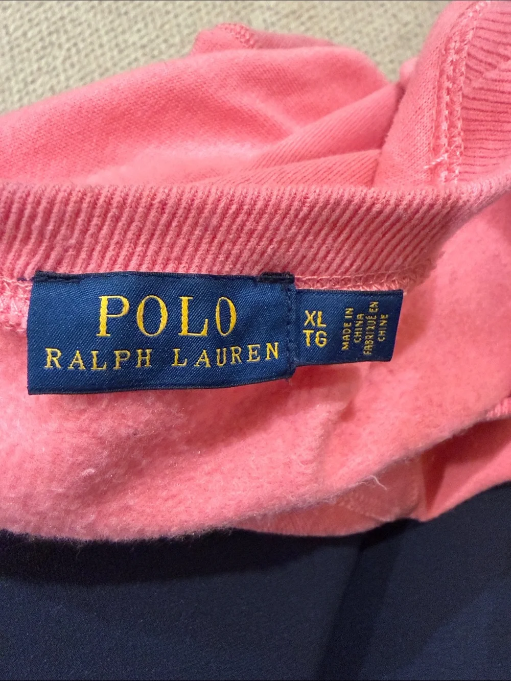 Women’s Polo by Ralph Lauren Pink Crewneck Sweatshirt with Pony Logo - Picture 3 of 3